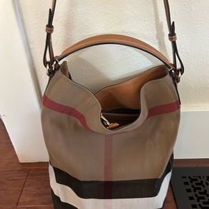 Burberry Ashby House Check Bucket Bag